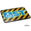 Rustic ATARI ST LOGO with Nuclear Glow on Black & Yellow Danger Stripes Mouse Mat [333]