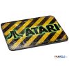 Rustic ATARI LOGO with Nuclear Glow on Black & Yellow Danger Stripes Mouse Mat [331]