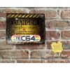 Rustic THE C64 LOGO Danger Stay Away or Be Shot Metal Sign [380]