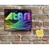 Rustic Colourful ATARI TEXT Wavy Coloured Lines Metal Sign [438]