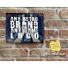 Rustic ANY RETRO BRAND OR RETRO GAME LOGO Shades of Blue Lines Metal Sign [443]