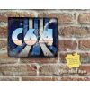 Rustic C64 TEXT Shades of Blue Lines Metal Sign [452]