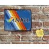 Rustic Classic AMIGA LOGO Retro Coloured Stripes Metal Sign [473]