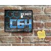 Rustic Eye-Catching Commodore Inspired C64 TEXT with READY Prompt Glowing Hexagon Metal Sign [486]