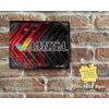 Rustic Original AMIGA LOGO Red & Black Chevron Design Metal Sign [512]