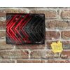 Rustic Faded ATARI LOGO Red & Black Chevron Design Metal Sign [515]