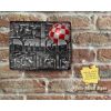 Rustic AMIGA TEXT with Boing Ball Pipework Design Metal Sign [526]