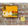 Rustic Cool Re-Designed Commodore C64 LOGO Yellow Pandemic Design Metal Sign [543]