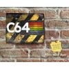 Rustic New Design Commodore C64 LOGO Danger Large Yellow-Black Stripes Metal Sign [547]