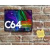 Rustic Re-Imagined Commodore C64 LOGO Colourful Sinewaves Metal Sign [552]