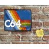 Rustic New Design Commodore C64 LOGO Diagonal Coloured Lines Metal Sign [558]