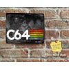 Rustic Reworked Commodore C64 LOGO Black World Map Metal Sign [560]