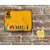 Rustic Cool Re-Designed Commodore AMIGA LOGO Pandemic Yellow Metal Sign [563]