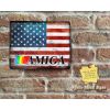 Rustic Re-Imagined Commodore AMIGA LOGO USA Flag Metal Sign [572]