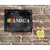 Rustic Cool Commodore AMIGA LOGO Dark Hexagon Design Metal Sign [584]